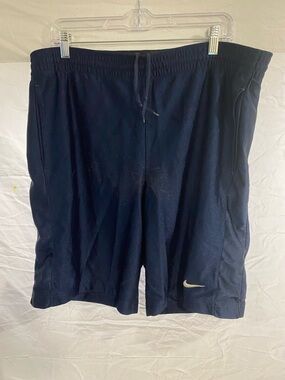Nike Men’s Dark Blue Athletic Shorts with Swoosh